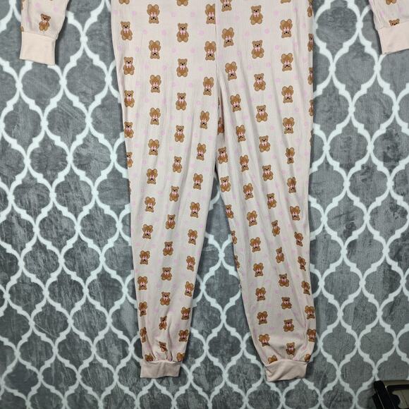 Spoiled Angel Pajamas Long Johns Women Medium Pink One Piece Thermal Underwear - Picture 8 of 14